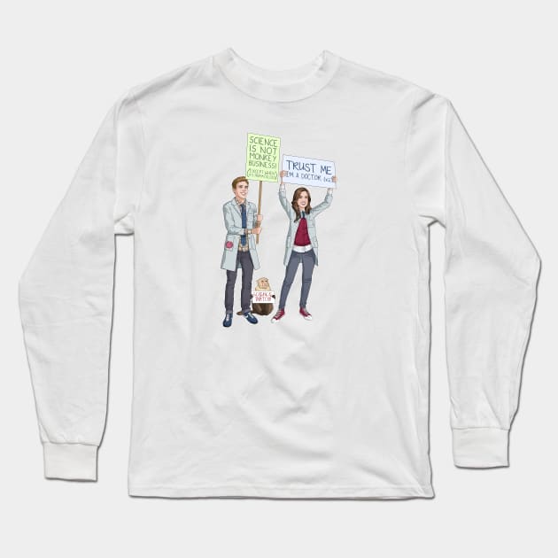 Fitzsimmons - Science March Long Sleeve T-Shirt by eclecticmuse